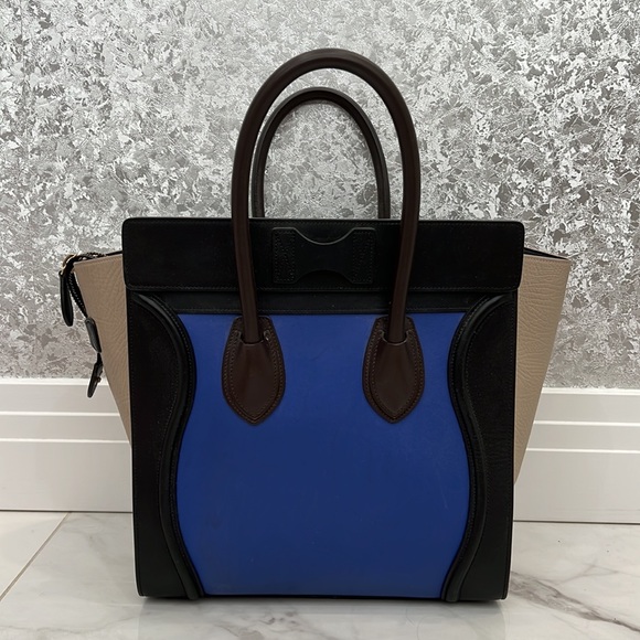Celine tote bag blue black lightly worn - Picture 2 of 3